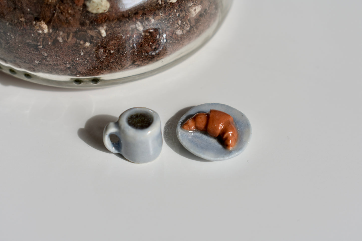 mini coffee and croissant