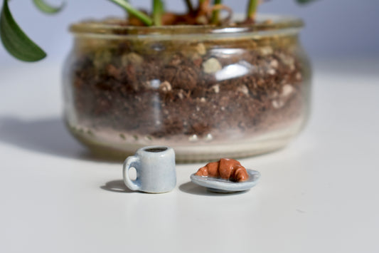 mini coffee and croissant